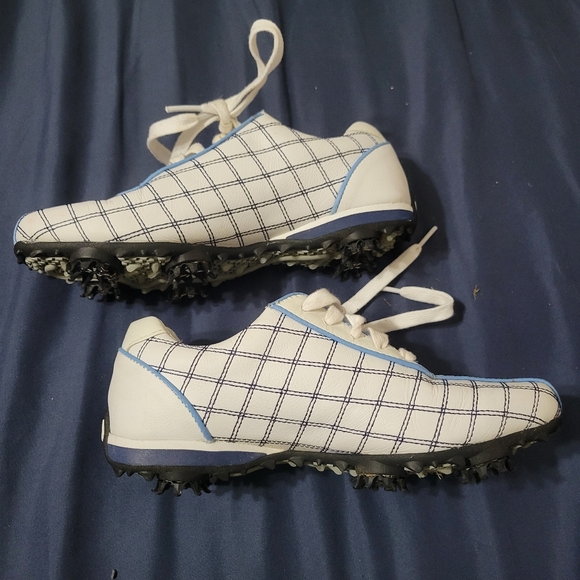 Footjoy Shoes Mens 5 M LoPro Spikes Golf Sneakers 97214 White Leather Lace Up - Picture 4 of 8